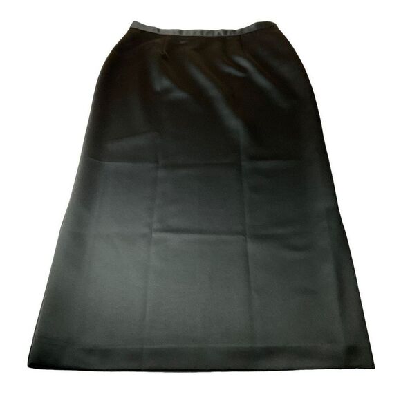 VIE by Victoria Royal Maxi Skirt A-Line Black Lined Side Zipper Side Slit 16 - Picture 7 of 12